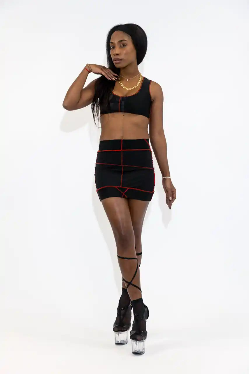 XB ICONIC MICRO-JUPE / NOIR
