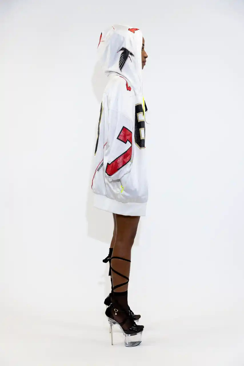 UPCYCLING BASEBALL JERSEY HOODY JACKET / NUMBER 68 BACK 31