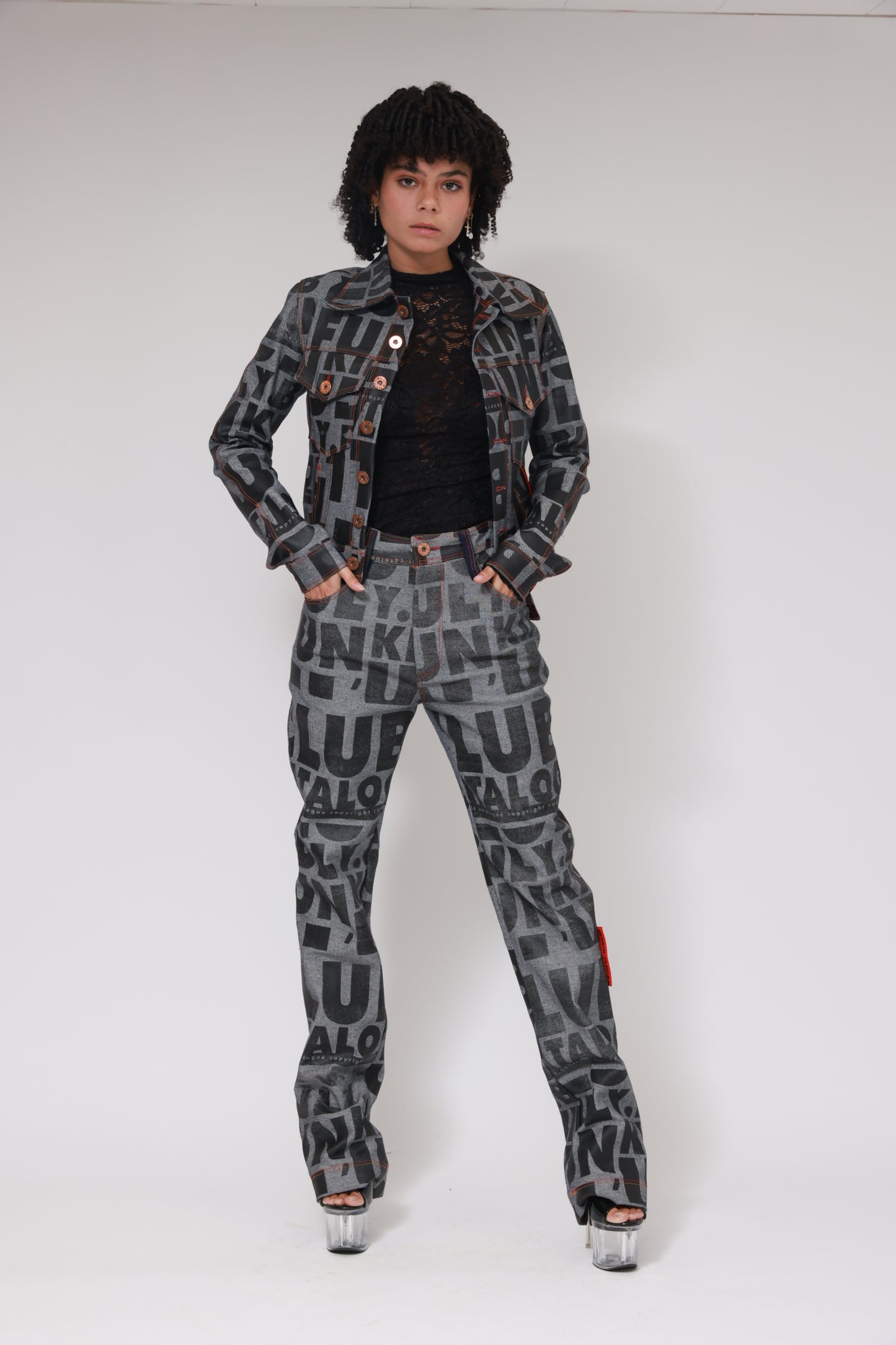 Petite veste en jean XB FLAGPRINT / Brut
