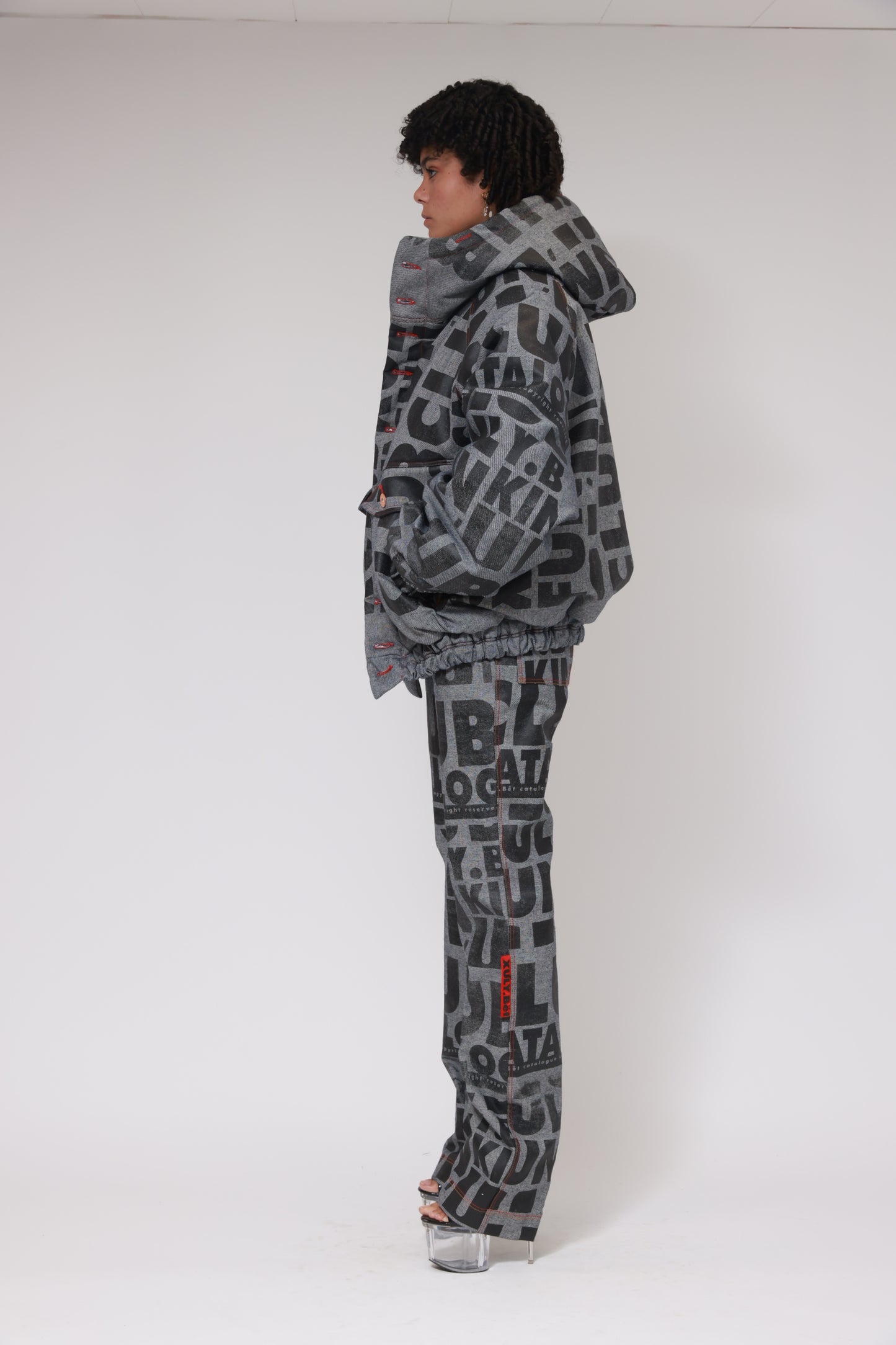 Doudoune en jean XB FLAGPRINT / BRUT