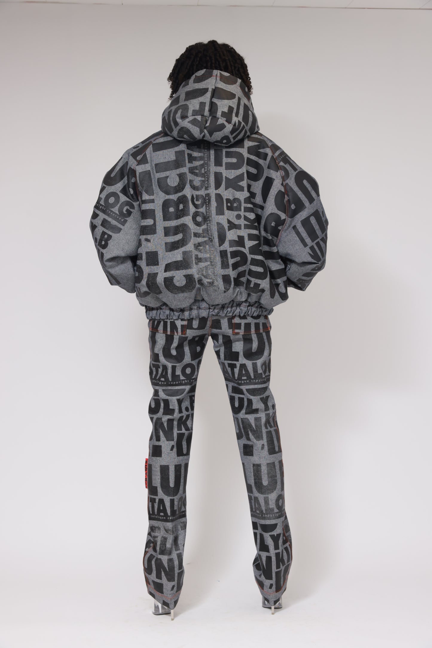 Doudoune en jean XB FLAGPRINT / BRUT