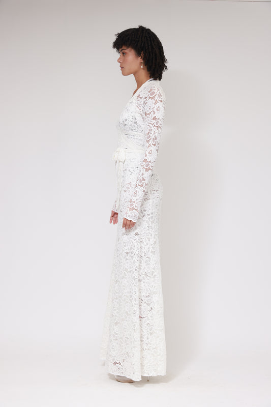 ROBE LONGUE DOS NU / BLANCHE