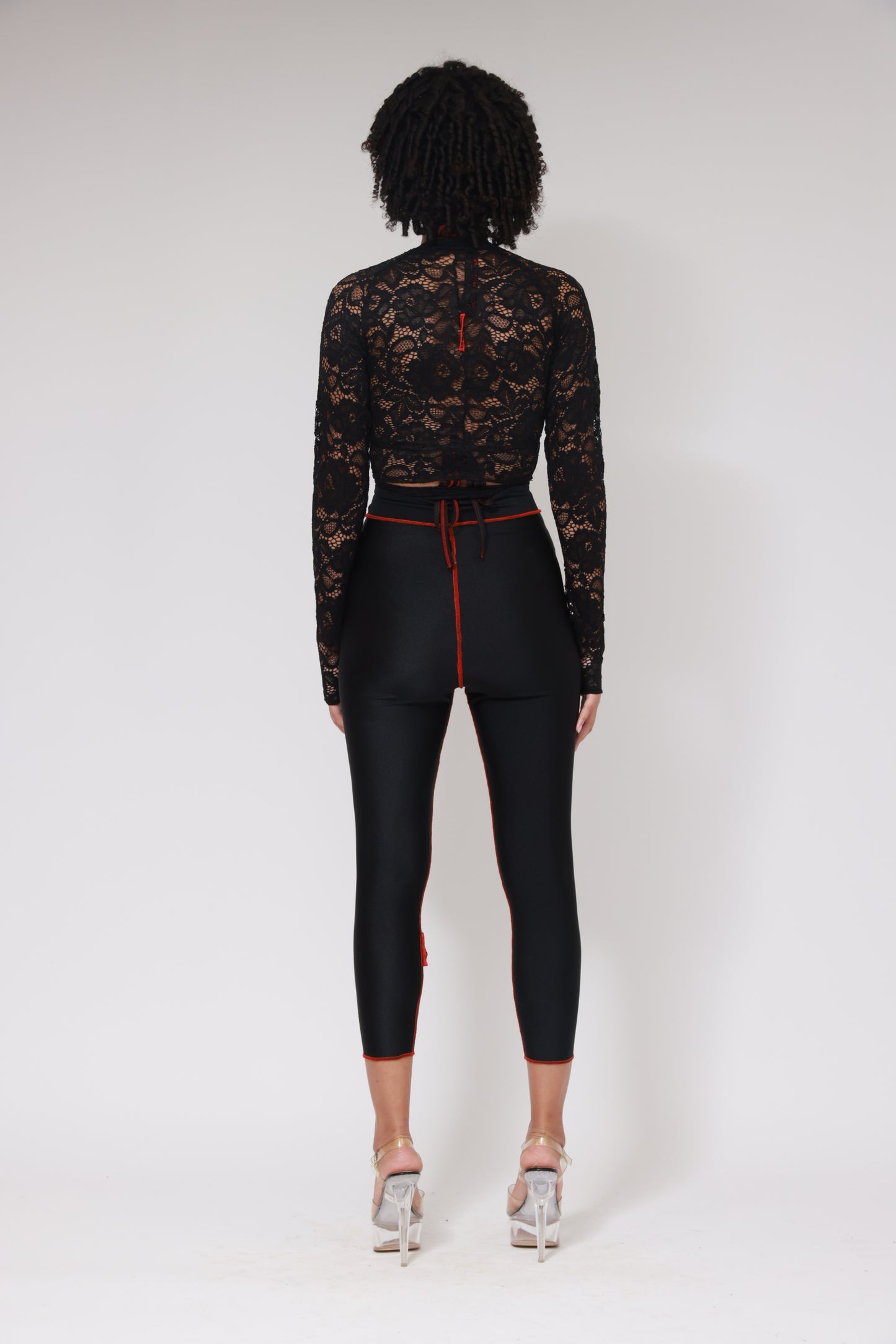 XB ICONIC LEGGING BLACK / RED STITCHING