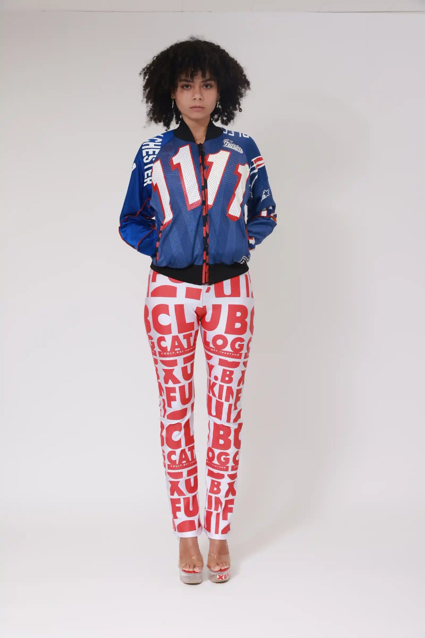 UPCYCLING NFL SUPER TEDDY JERSEY JACKET / NUMBER BACK 11