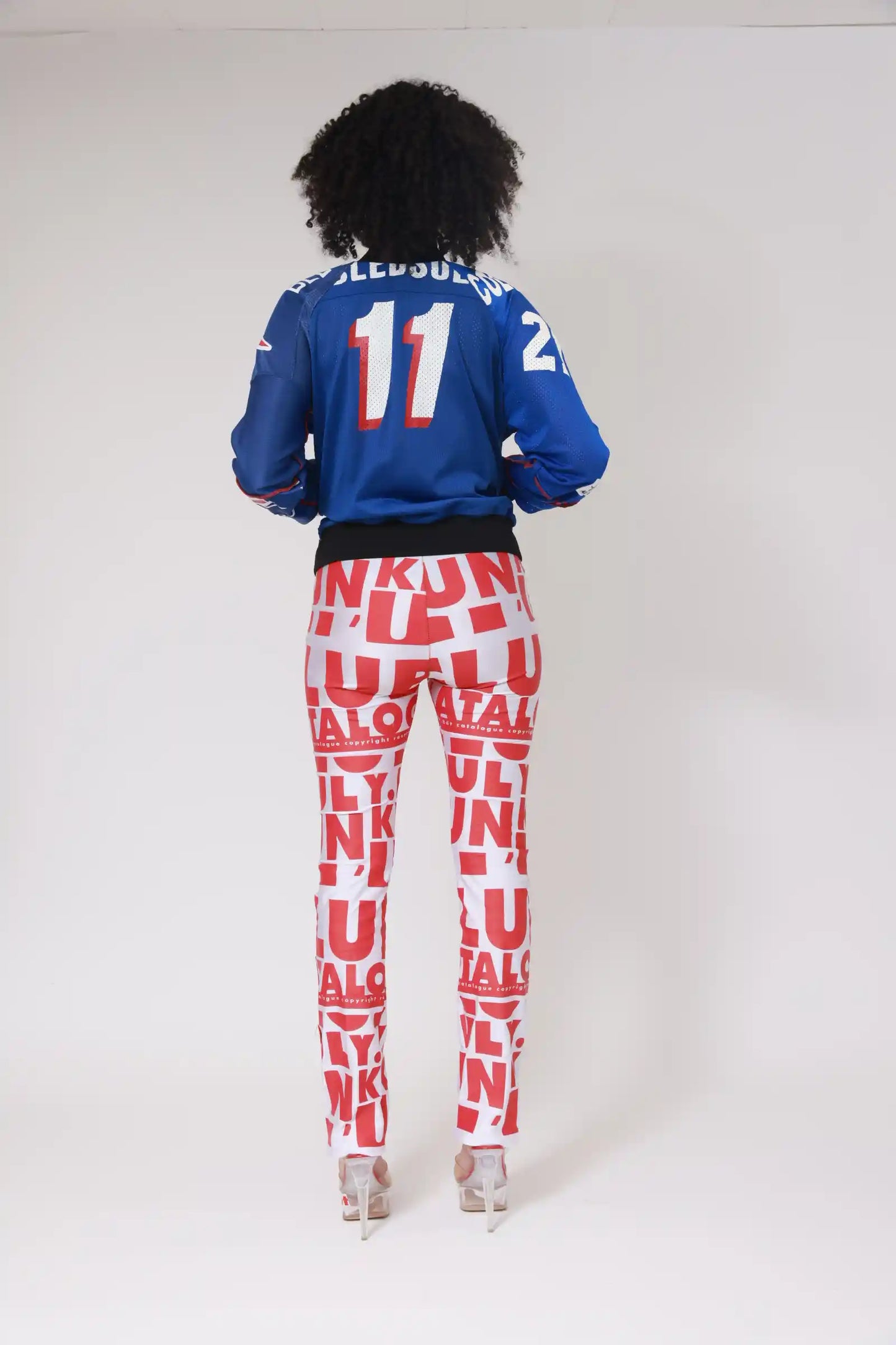 UPCYCLING NFL SUPER TEDDY JERSEY JACKET / NUMBER BACK 11