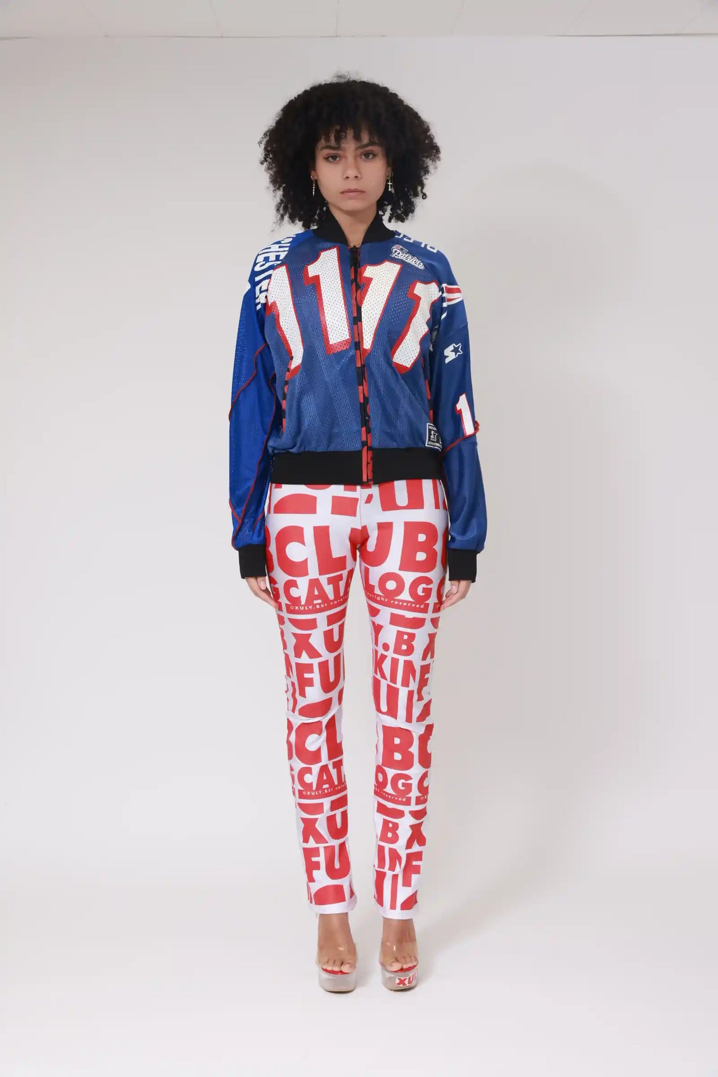UPCYCLING NFL SUPER TEDDY JERSEY JACKET / NUMBER BACK 11