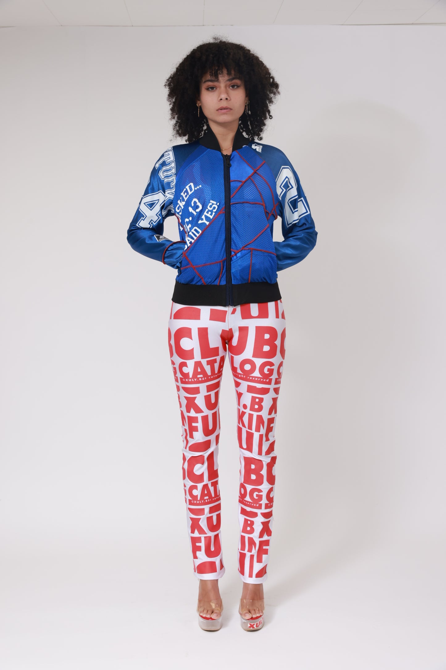 UPCYCLING NFL SUPER TEDDY JERSEY JACKET / NUMBER BACK 22 BRIDESMAID