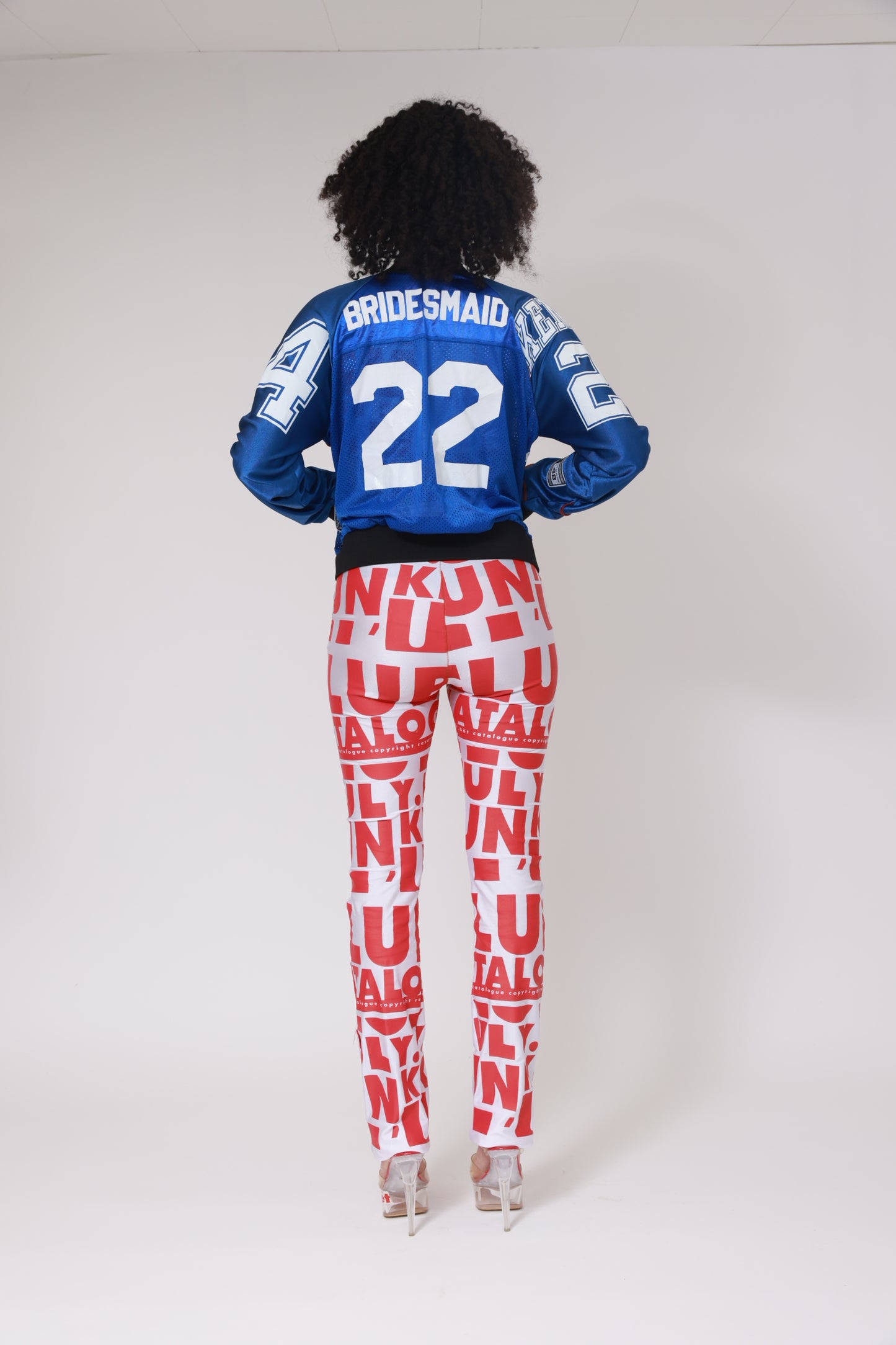 UPCYCLING NFL SUPER TEDDY JERSEY JACKET / NUMBER BACK 22 BRIDESMAID