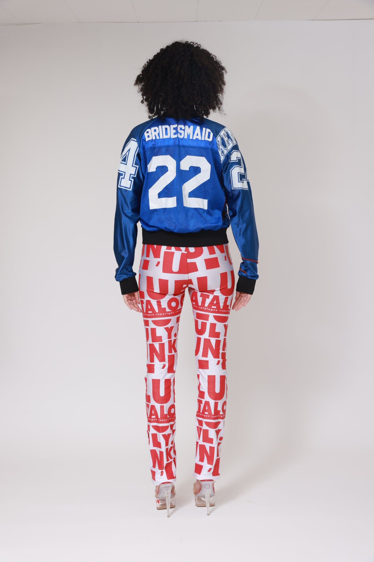 UPCYCLING NFL SUPER TEDDY JERSEY JACKET / NUMBER BACK 22 BRIDESMAID