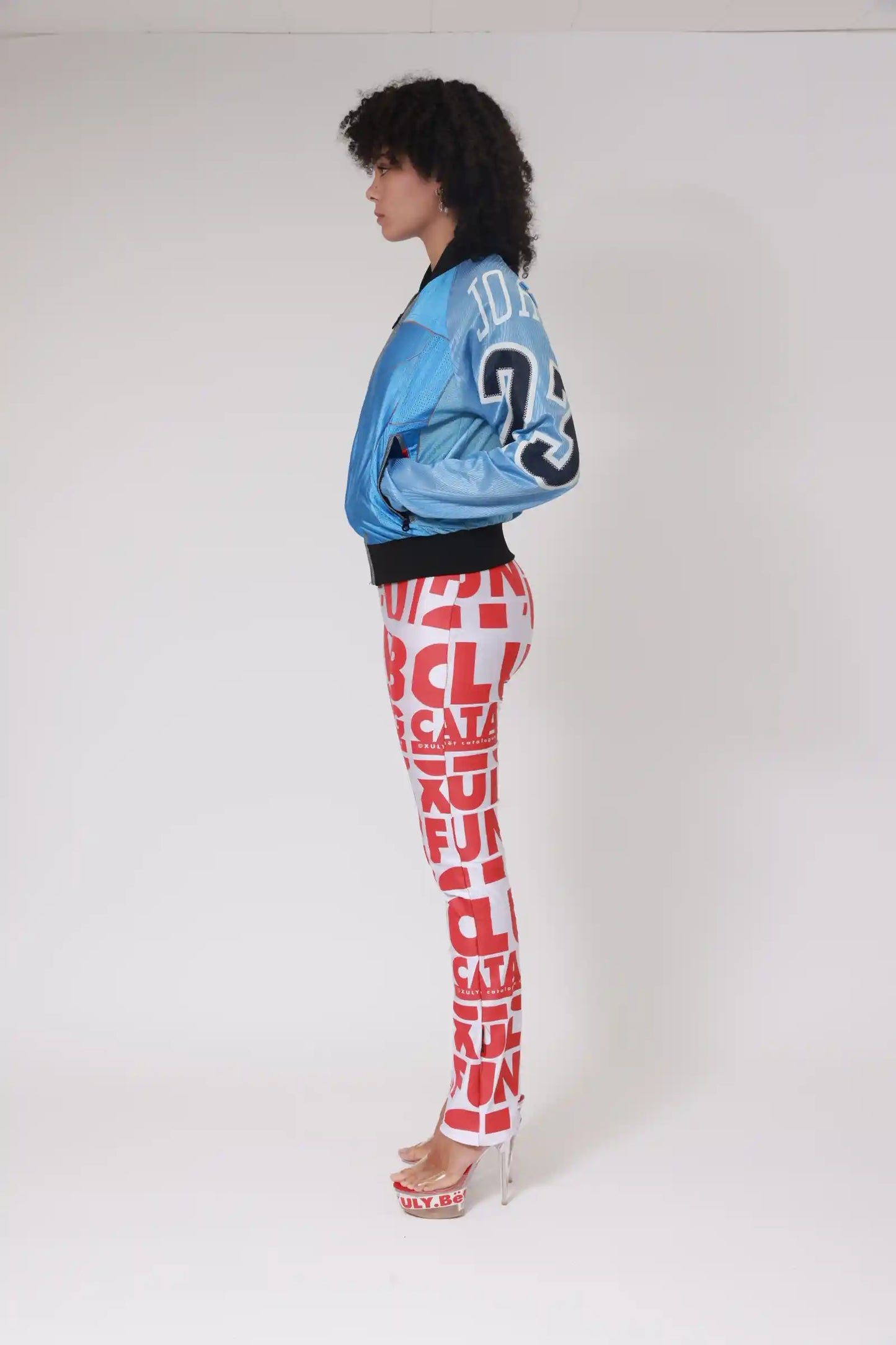 UPCYCLING NFL SUPER TEDDY JERSEY JACKET / NUMBER BACK 67
