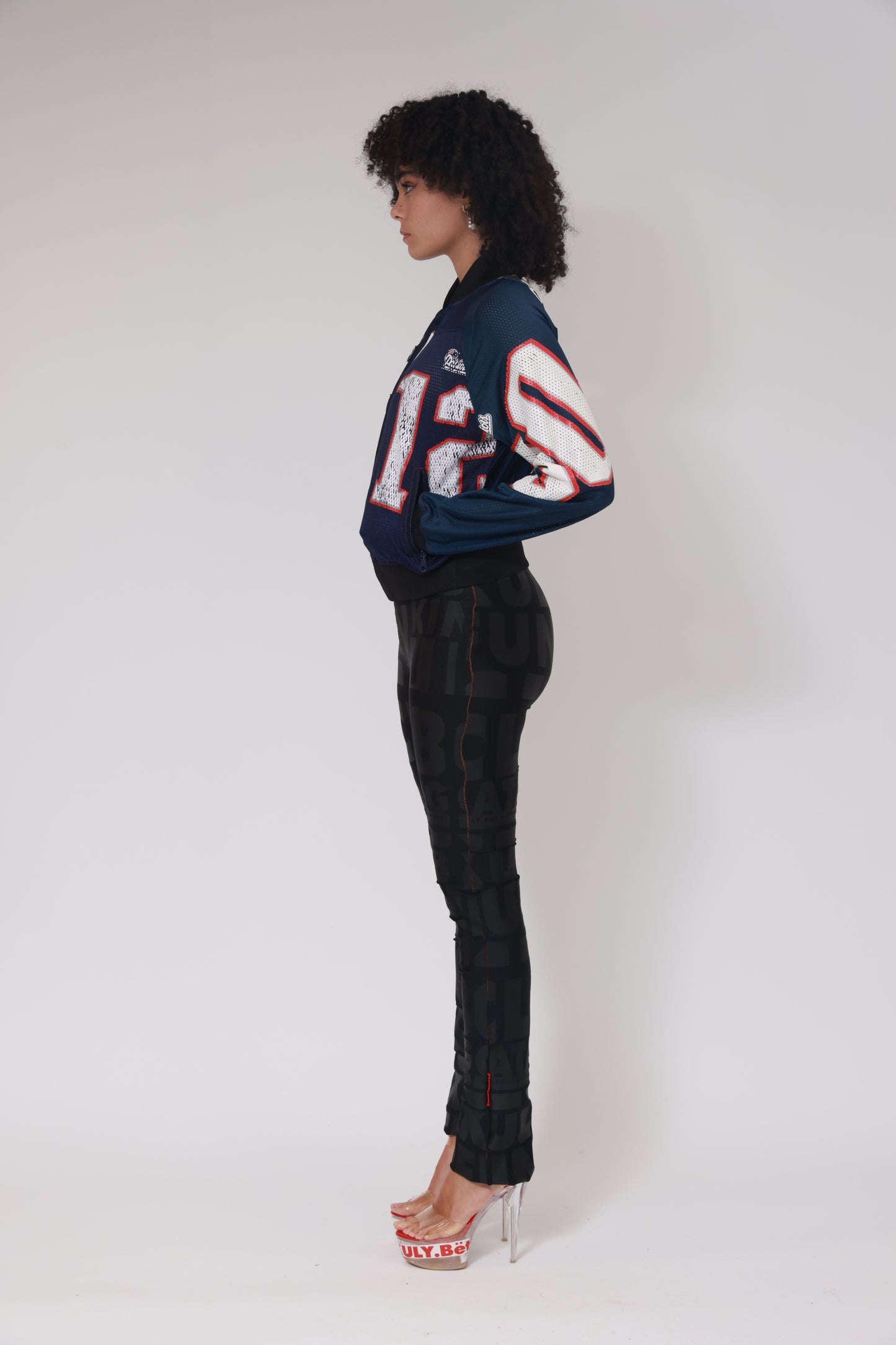 UPCYCLING NFL SUPER TEDDY JERSEY JACKET / NUMBER BACK 212 - BRUSCHI 54