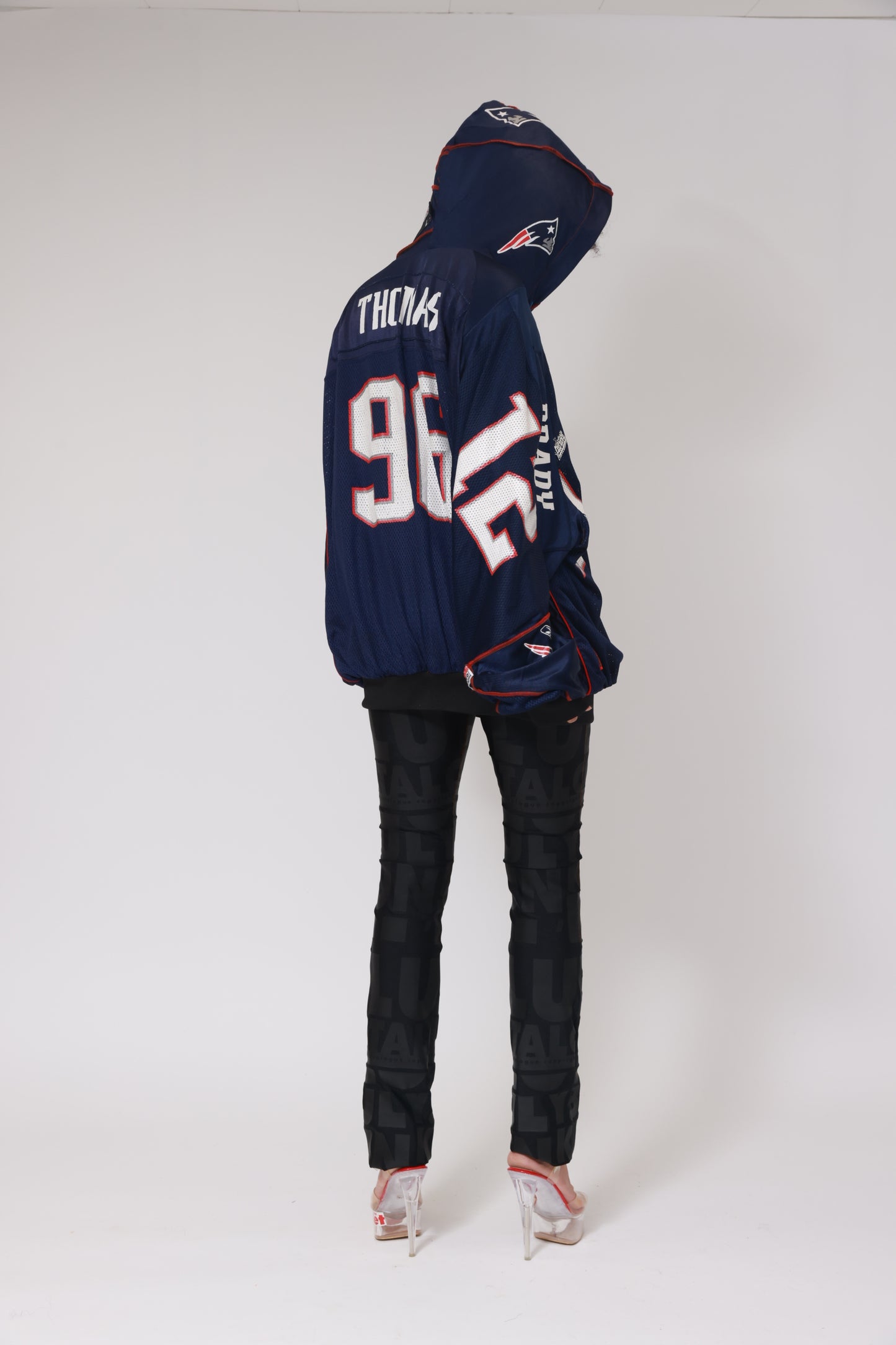 UPCYCLING NFL JERSEY HOODY JACKET NUMBER 29 BACK 96