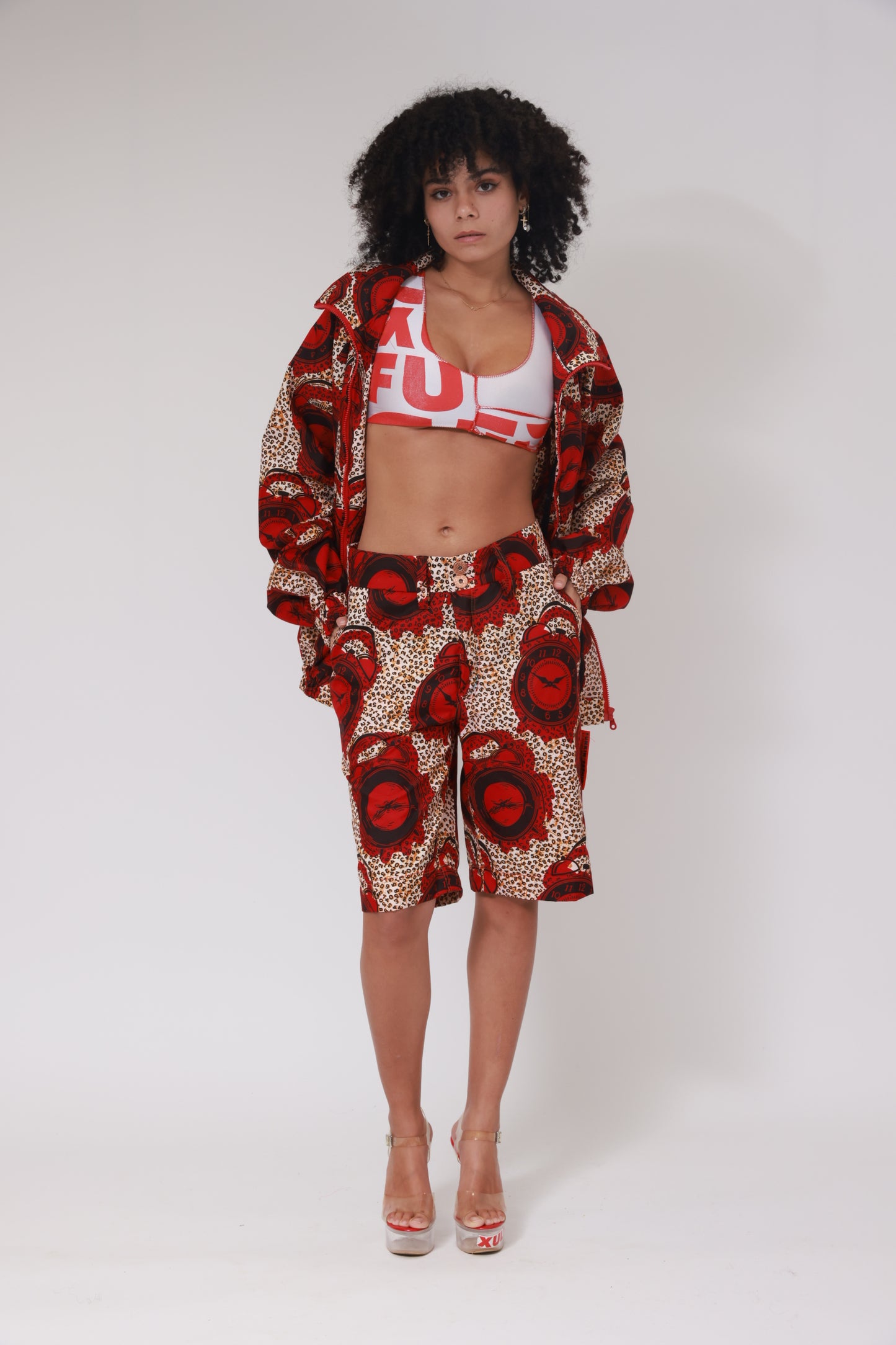 XB WAX HIGH NECK ZIPPER JACKET