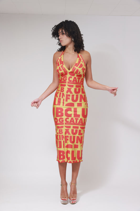 ROBE DOS NU À IMPRIMÉ DRAPEAU XB