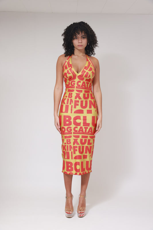 ROBE DOS NU À IMPRIMÉ DRAPEAU XB