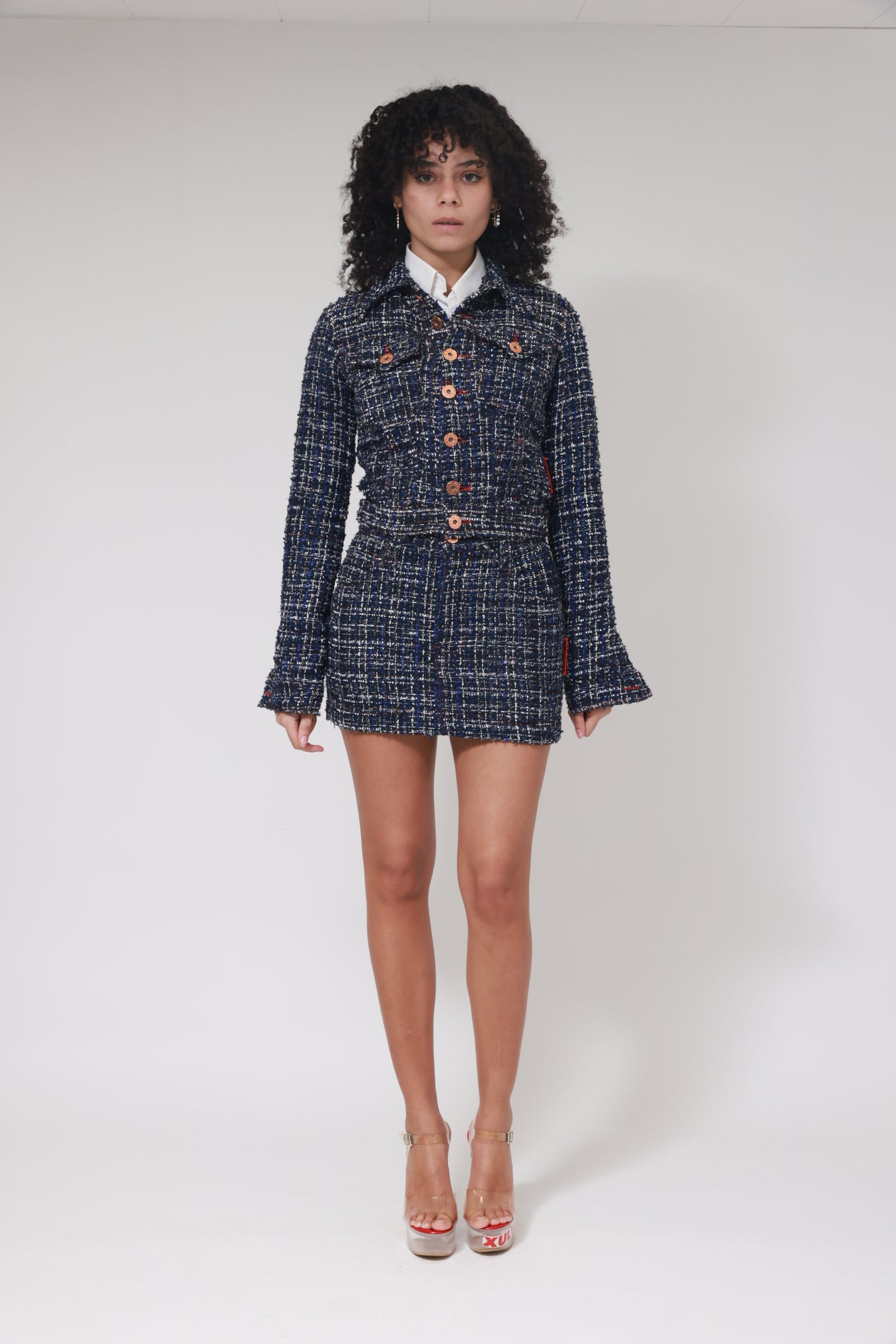 XB TWEEDY LITTLE JACKET / STOCK DÉFINI