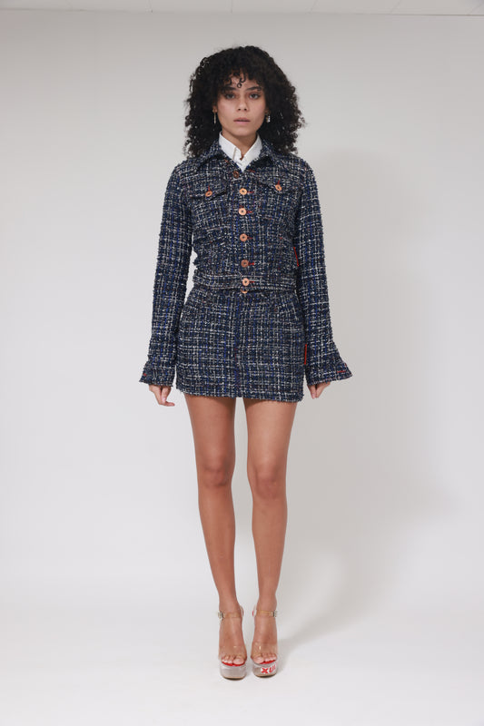 XB TWEEDY LITTLE JACKET / STOCK DÉFINI