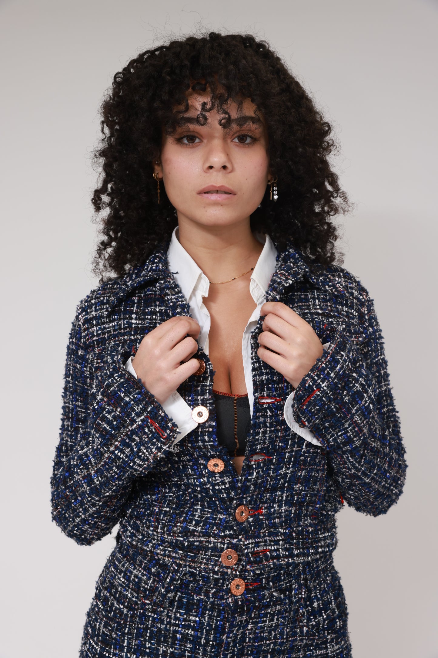 XB TWEEDY LITTLE JACKET / STOCK DÉFINI