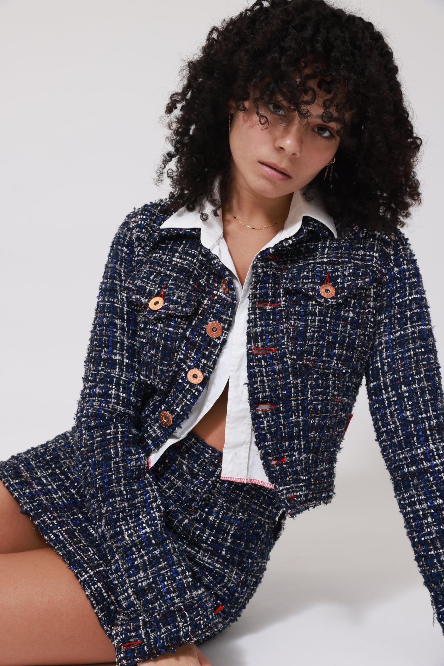 XB TWEEDY LITTLE JACKET / STOCK DÉFINI