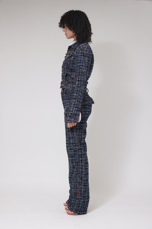 XB TWEEDY STRAIGHT PANTS /  DEAD STOCK