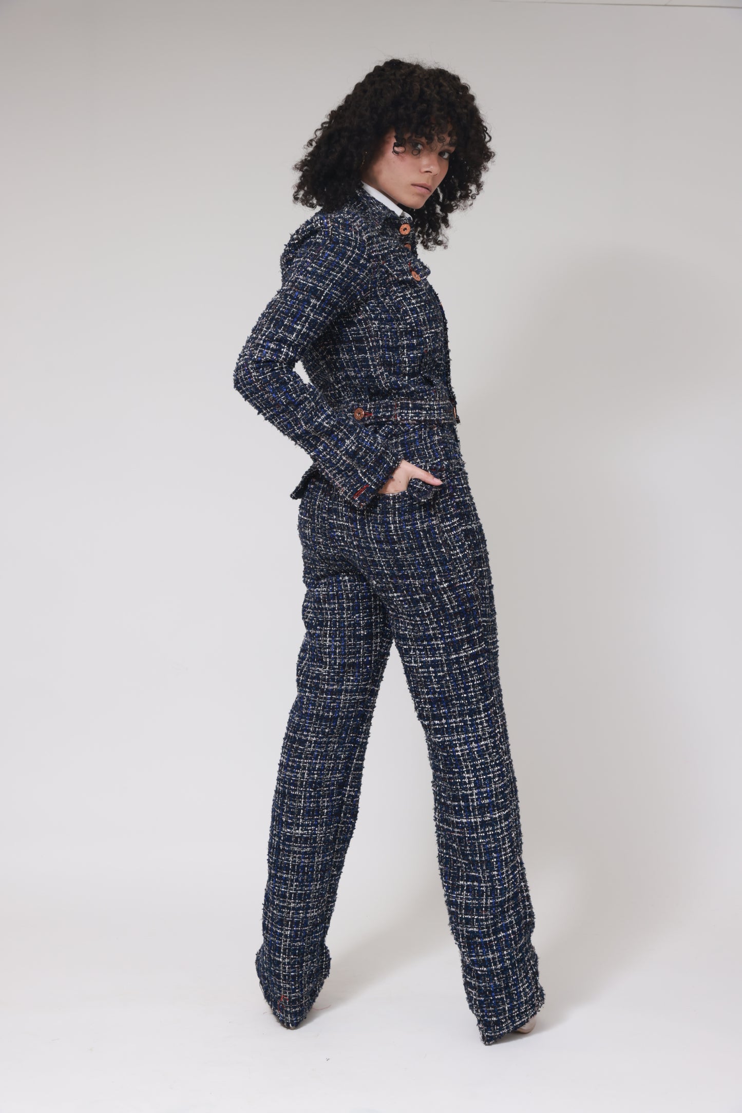 XB TWEEDY LITTLE JACKET / STOCK DÉFINI