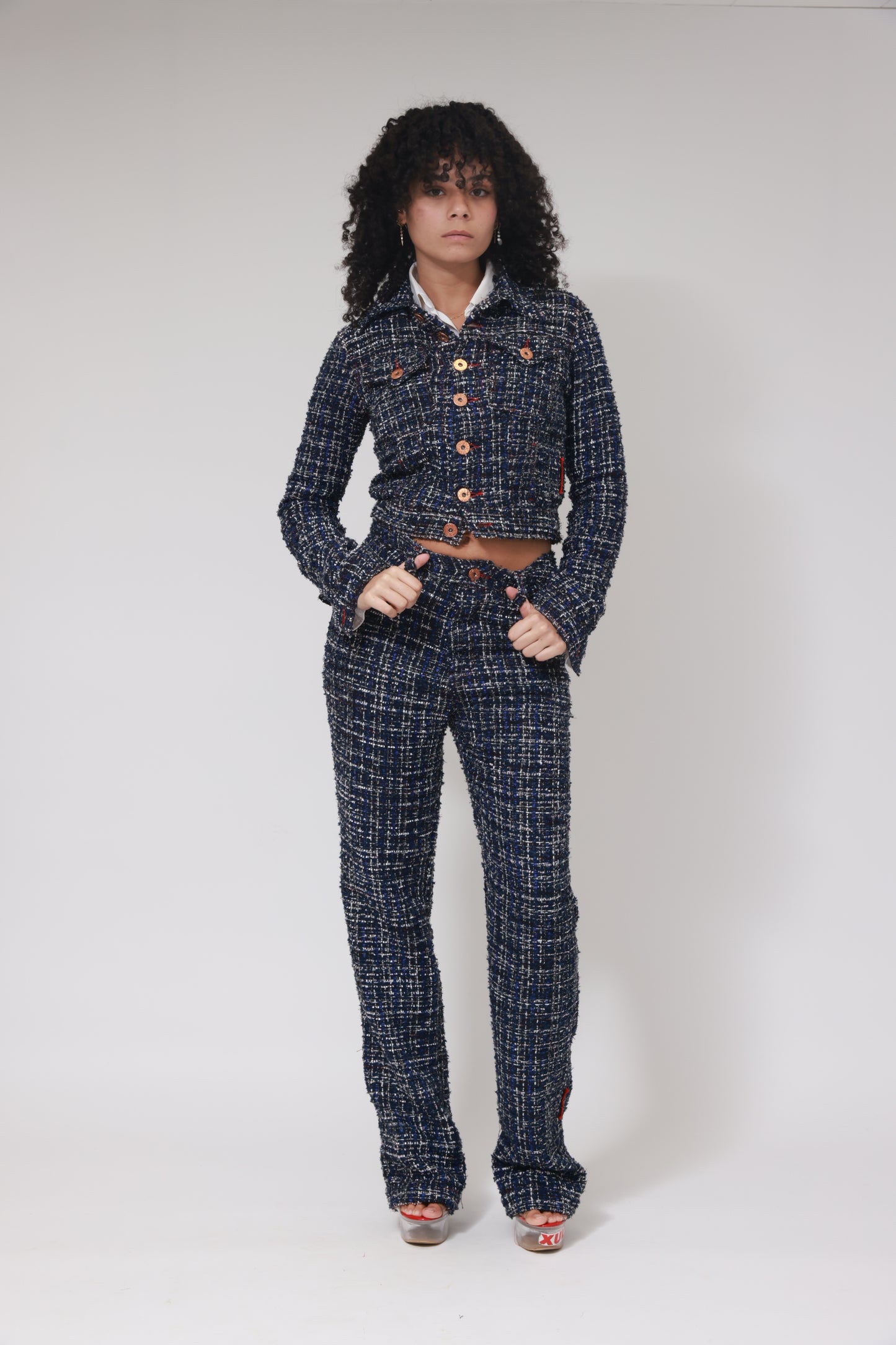 XB TWEEDY LITTLE JACKET / STOCK DÉFINI