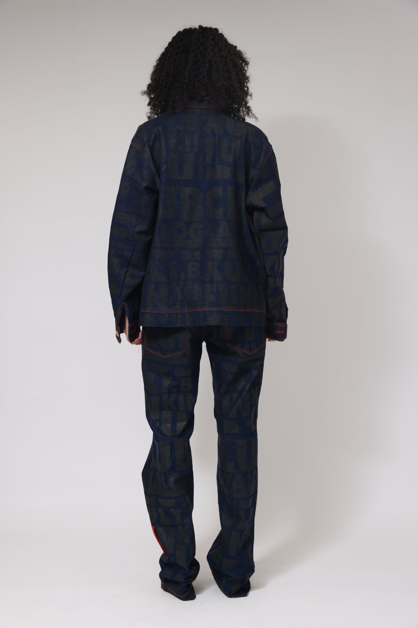 XB FLAGPRINT DENIM SUPER JACKET / NOIR