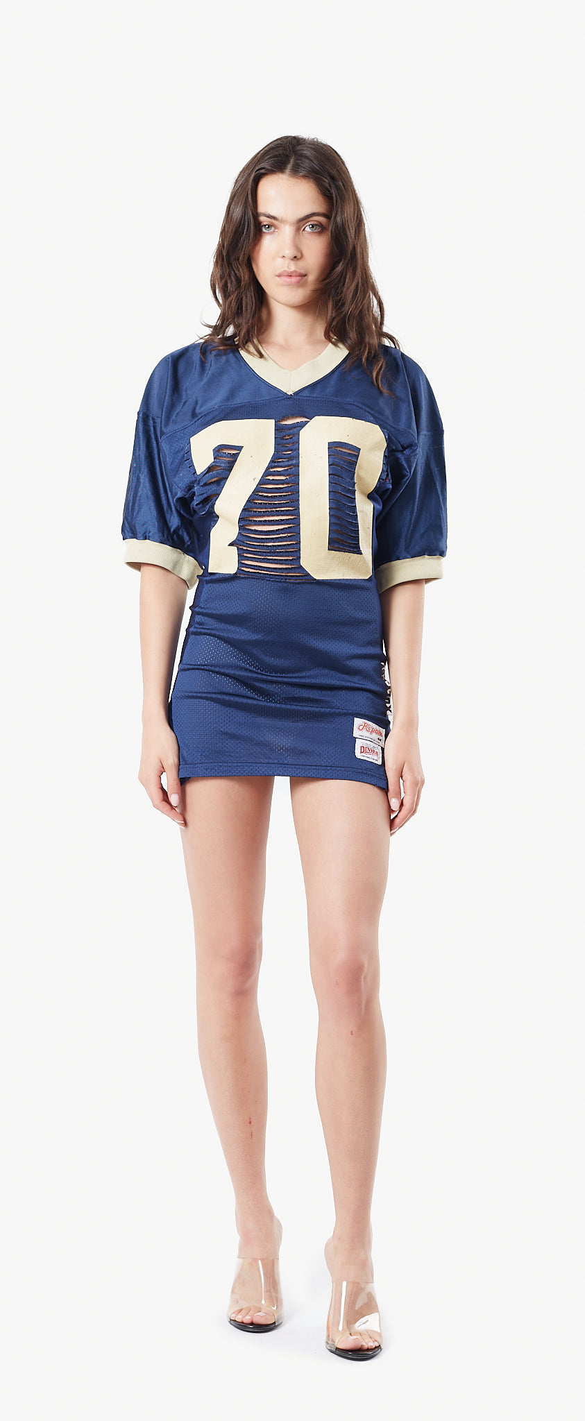 UPCYCLED NFL MINI DRESS / La robe mini 'NFL UPCYCLED' 70 par XULY.bët