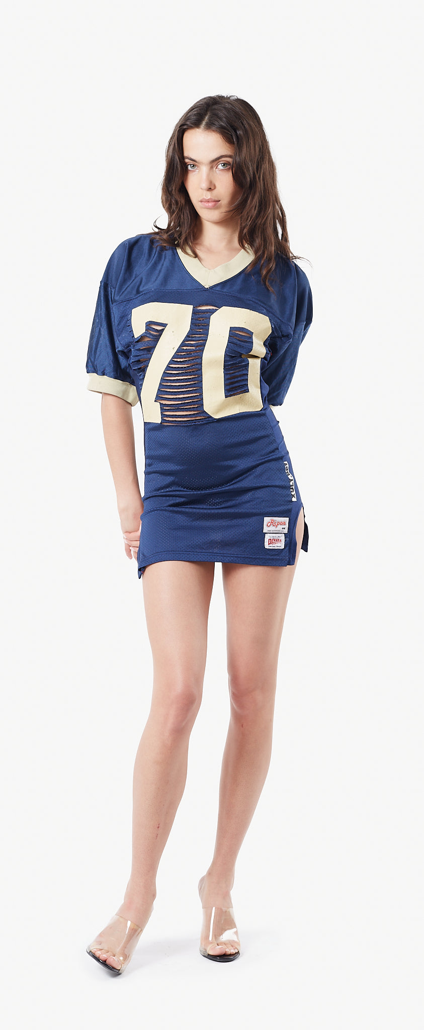 UPCYCLED NFL MINI DRESS / La robe mini 'NFL UPCYCLED' 70 par XULY.bët