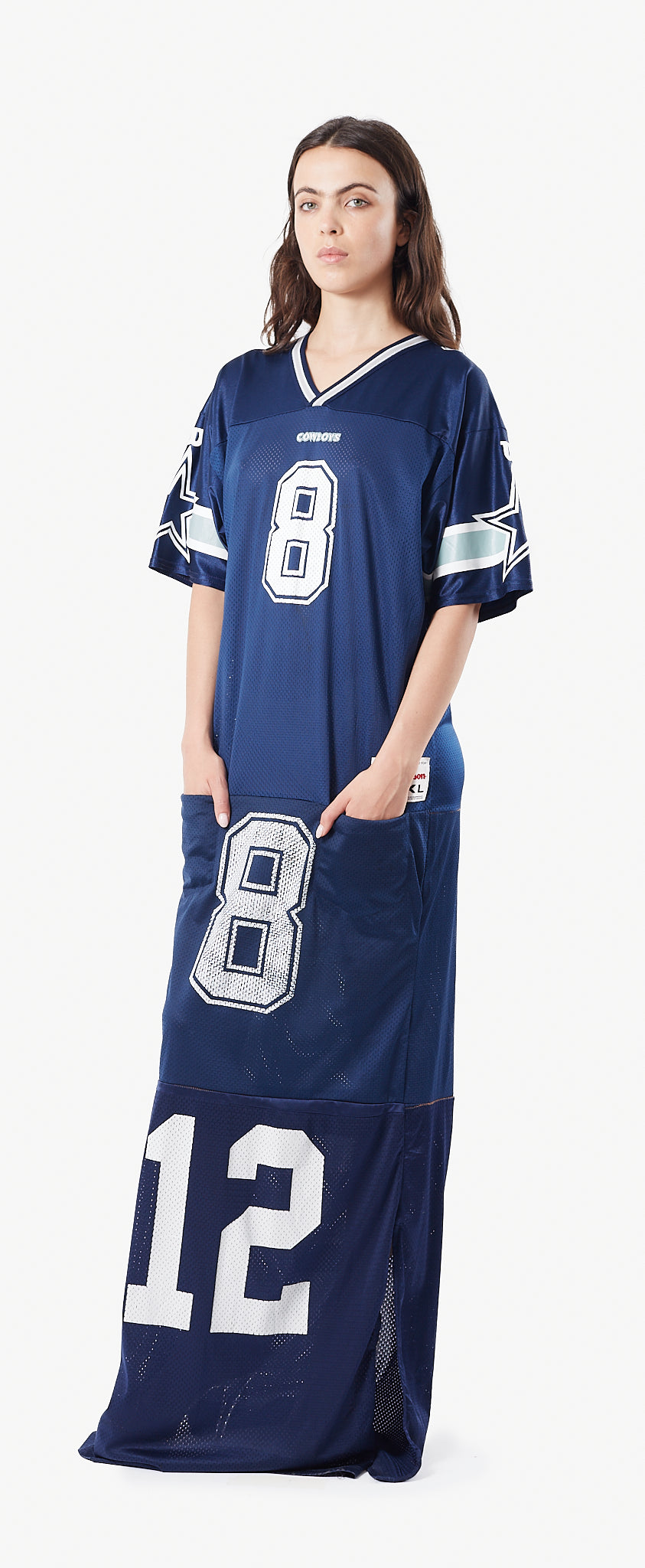 UPCYCLED NFL DALLAS COWBOYS MAXI DRESS / La robe 'NFL UPCYCLED' DALLAS COWBOYS par XULY.Bët