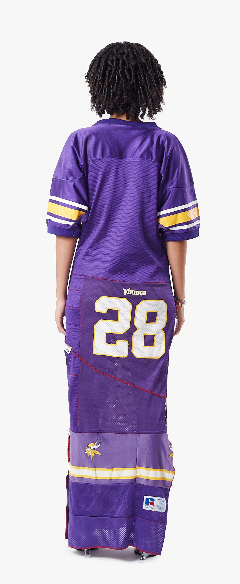 UPCYCLED NFL EAST CAROLINA JERSEY MAXI DRESS / La robe 'UPCYCLED' EAST CAROLINA par XULY.Bët